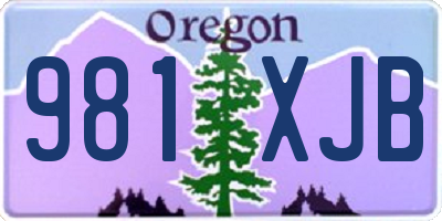 OR license plate 981XJB