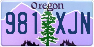 OR license plate 981XJN