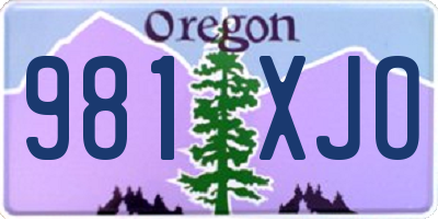 OR license plate 981XJO
