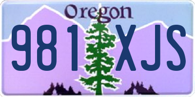 OR license plate 981XJS