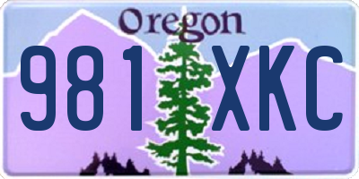 OR license plate 981XKC
