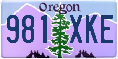 OR license plate 981XKE