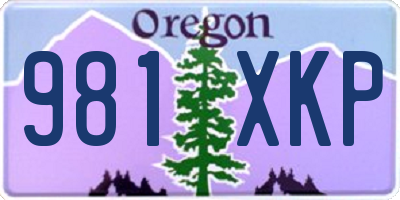 OR license plate 981XKP