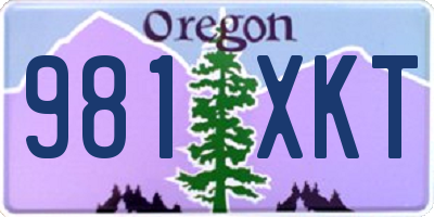 OR license plate 981XKT
