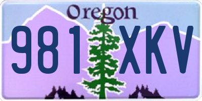 OR license plate 981XKV