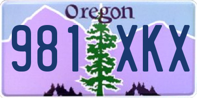 OR license plate 981XKX