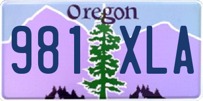 OR license plate 981XLA