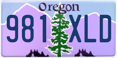 OR license plate 981XLD