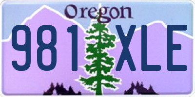 OR license plate 981XLE