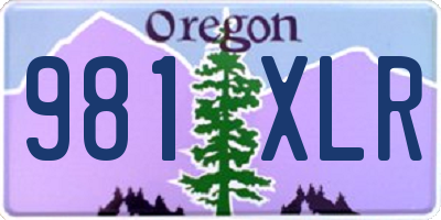 OR license plate 981XLR