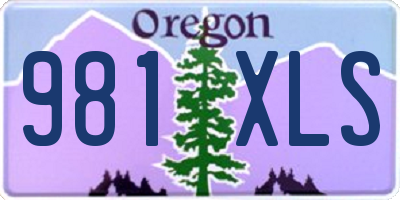 OR license plate 981XLS