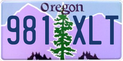 OR license plate 981XLT