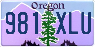 OR license plate 981XLU