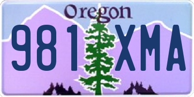 OR license plate 981XMA
