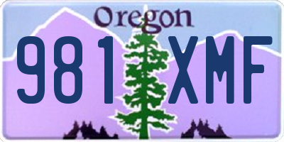 OR license plate 981XMF