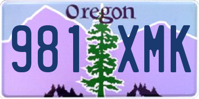 OR license plate 981XMK