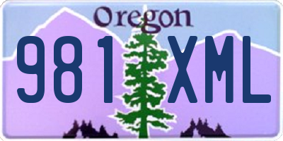 OR license plate 981XML