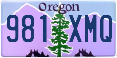OR license plate 981XMQ