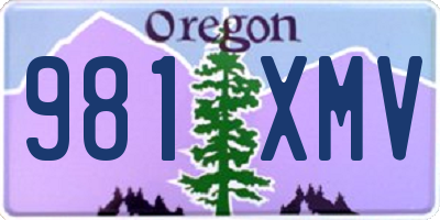 OR license plate 981XMV