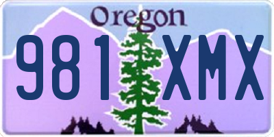OR license plate 981XMX