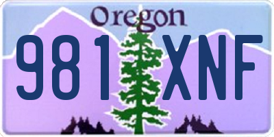 OR license plate 981XNF
