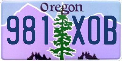 OR license plate 981XOB