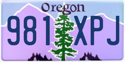 OR license plate 981XPJ