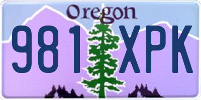 OR license plate 981XPK