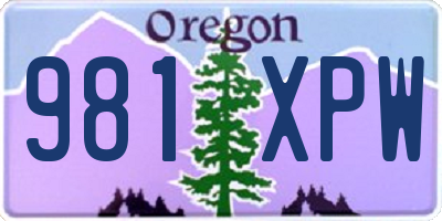 OR license plate 981XPW