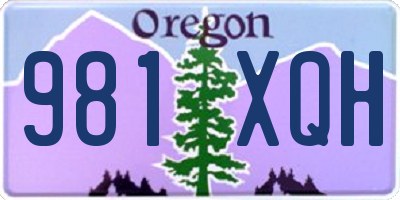 OR license plate 981XQH