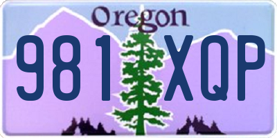 OR license plate 981XQP