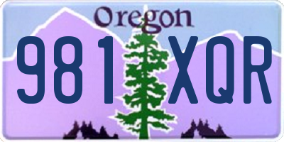 OR license plate 981XQR