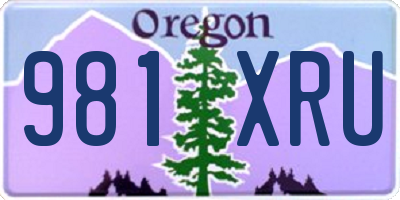 OR license plate 981XRU