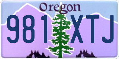 OR license plate 981XTJ