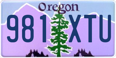 OR license plate 981XTU