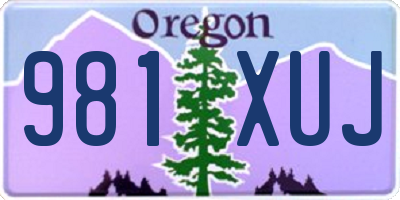 OR license plate 981XUJ
