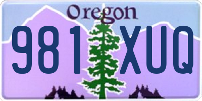 OR license plate 981XUQ