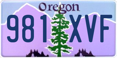 OR license plate 981XVF