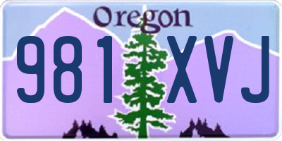 OR license plate 981XVJ