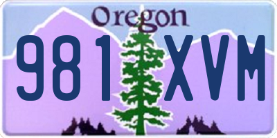 OR license plate 981XVM