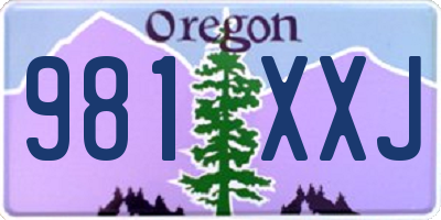 OR license plate 981XXJ