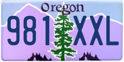 OR license plate 981XXL