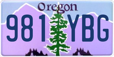 OR license plate 981YBG