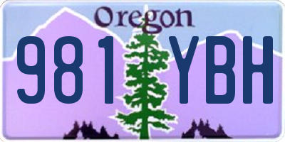 OR license plate 981YBH