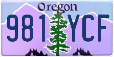 OR license plate 981YCF