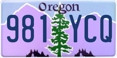 OR license plate 981YCQ