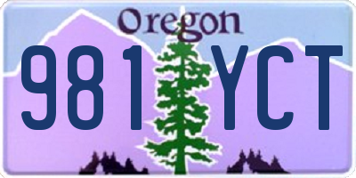 OR license plate 981YCT