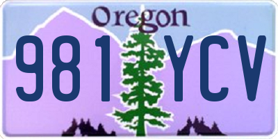 OR license plate 981YCV