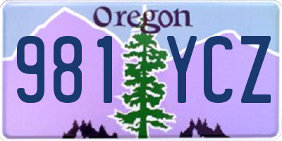 OR license plate 981YCZ