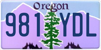 OR license plate 981YDL